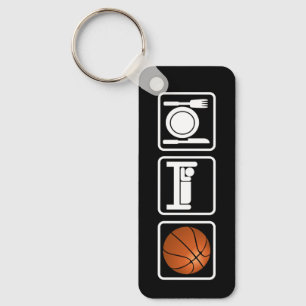 Eat, Sleep, Basketball Key Ring