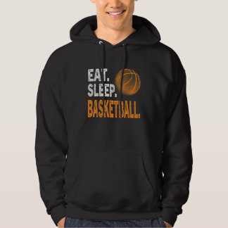 Eat Sleep Basketball Men Youth Kid Basketball Fans Hoodie