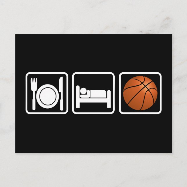 Eat, Sleep, Basketball Postcard (Front)