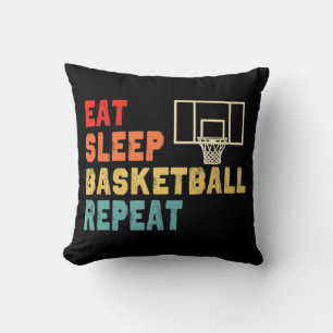 Eat Sleep Basketball Repeat apparel for girls, boy Cushion