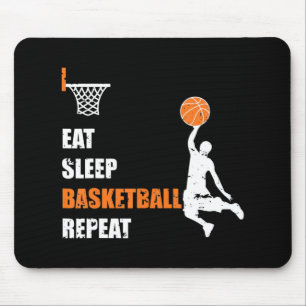 Eat Sleep Basketball Repeat Basketball Boys and G Mouse Pad