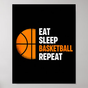Eat Sleep Basketball Repeat Basketball Lover Tank  Poster