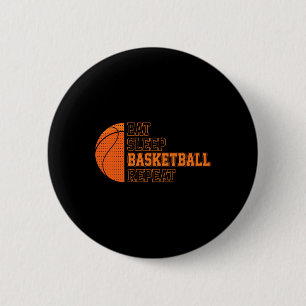 Eat. Sleep. Basketball. Repeat. Basketball Player 6 Cm Round Badge