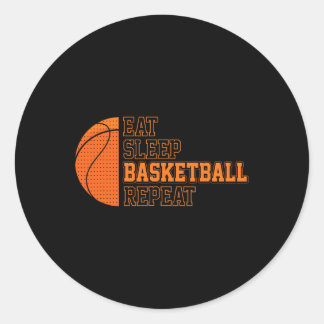 Eat. Sleep. Basketball. Repeat. Basketball Player  Classic Round Sticker