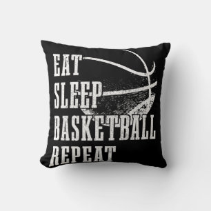 Eat Sleep Basketball Repeat Basketball Player Coac Cushion