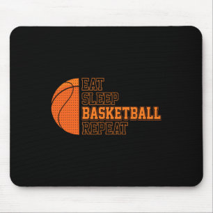 Eat. Sleep. Basketball. Repeat. Basketball Player Mouse Pad