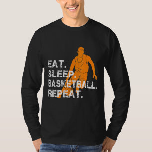 Eat Sleep Basketball Repeat Basketball T-Shirt