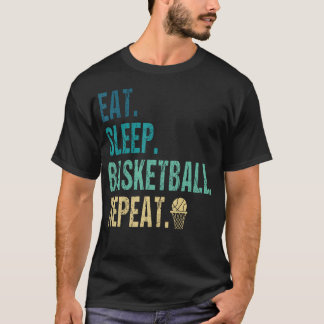 Eat Sleep Basketball Repeat Basketball T-Shirt