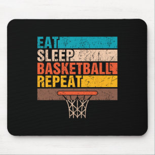 Eat. Sleep. Basketball. Repeat. Basketball Youths Mouse Pad