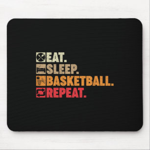 Eat Sleep Basketball Repeat Boy Girl Basketball Pl Mouse Pad