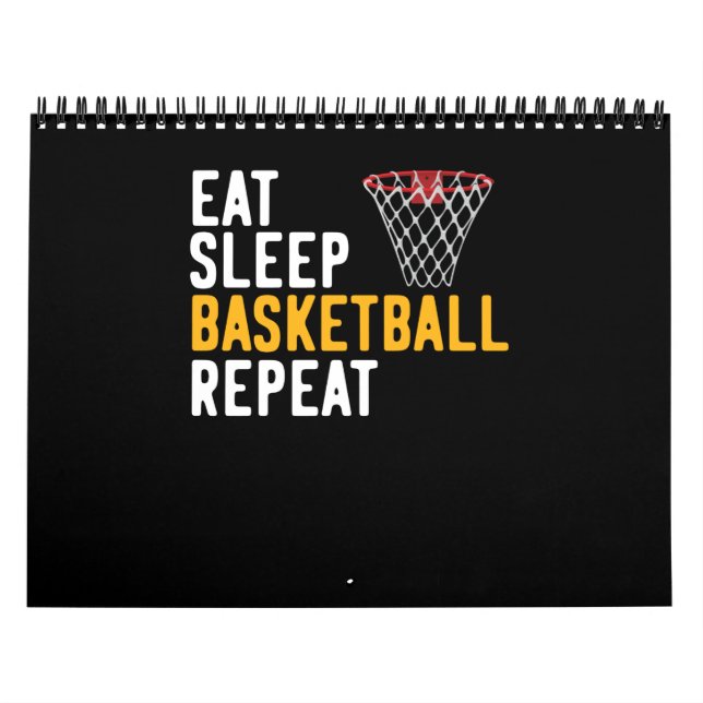 Eat Sleep Basketball Repeat Calendar (Cover)