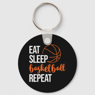 Eat Sleep Basketball Repeat Fun Sport Motivation D Key Ring