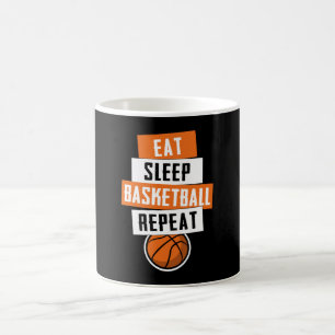 Eat Sleep Basketball Repeat Funny Basketball Coffee Mug