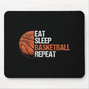 Eat Sleep Basketball Repeat Funny Basketball Playe Mouse Pad
