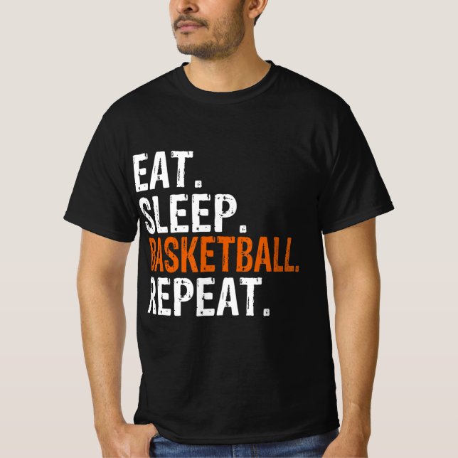 Eat Sleep Basketball Repeat Gift  T-Shirt (Front)