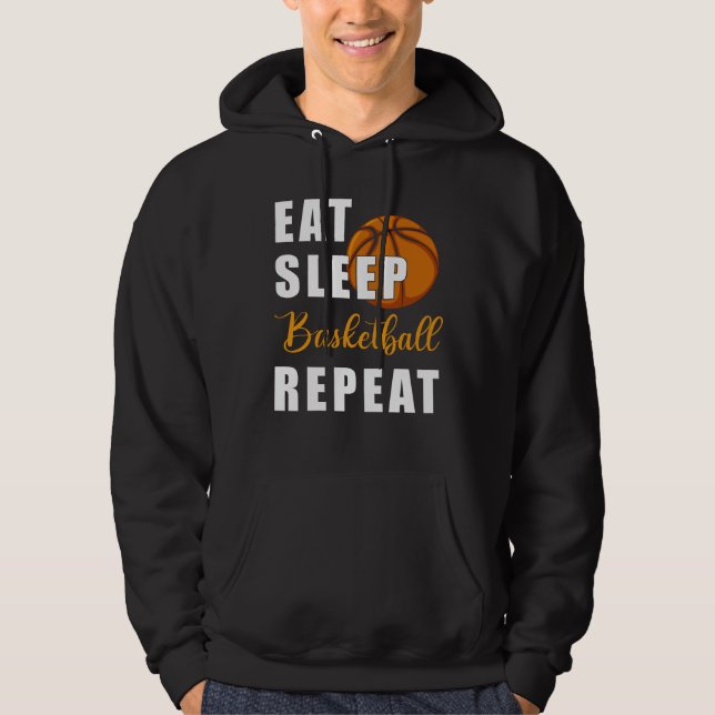 Eat Sleep Basketball Repeat Hoodie (Front)
