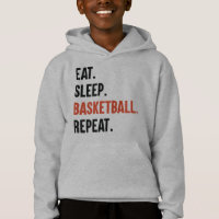 Eat Sleep Basketball Repeat Kids Hoodies