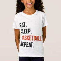 Eat Sleep Basketball Repeat Kids T-Shirts