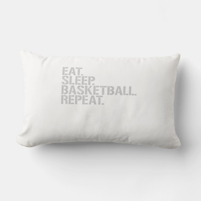 Eat Sleep Basketball Repeat Lumbar Cushion (Front)