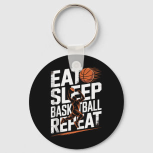 Eat Sleep Basketball Repeat, Player, Boys, Girls B Key Ring