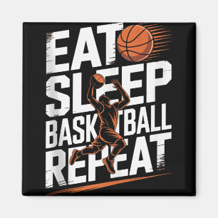 Eat Sleep Basketball Repeat, Player, Boys, Girls B Magnet