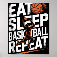 Eat Sleep Basketball Repeat, Player, Boys, Girls B