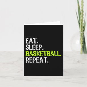Eat Sleep Basketball Repeat Player Fun Cool Lover Card