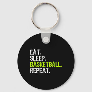 Eat Sleep Basketball Repeat Player Fun Cool Lover Key Ring