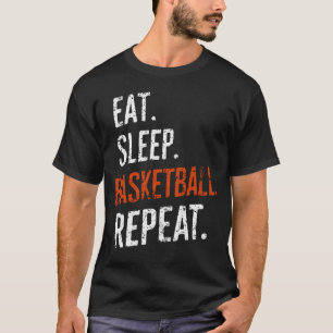 Eat Sleep Basketball Repeat Retro Vintage T-Shirt
