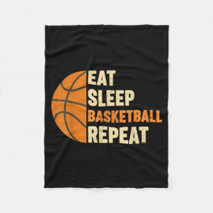 Eat sleep basketball repeat sport fans basketball fleece blanket