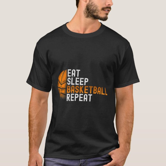 Eat Sleep Basketball Repeat T-Shirt (Front)