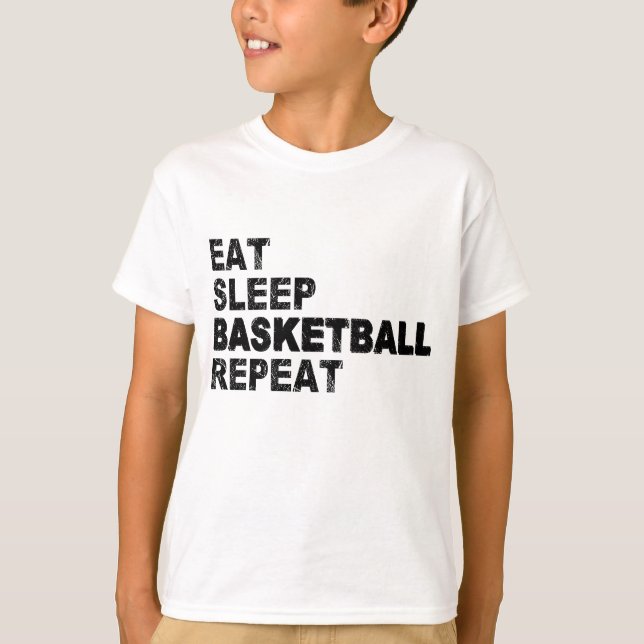 Eat Sleep Basketball Repeat T-Shirt (Front)