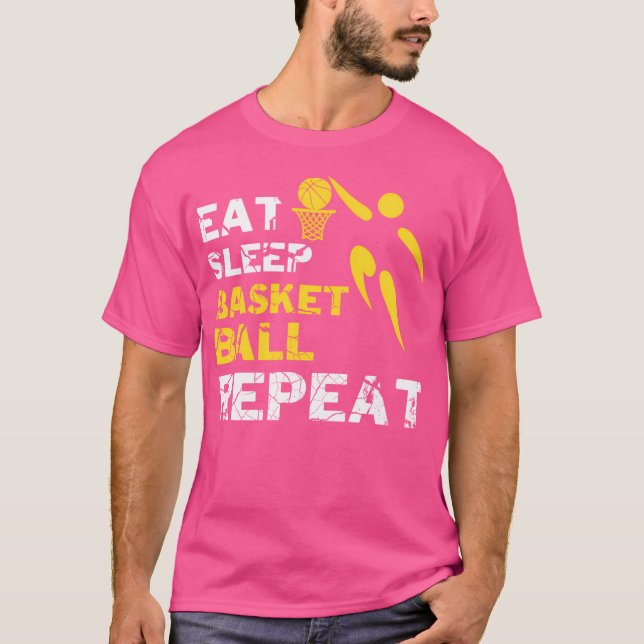 Eat Sleep Basketball Repeat T-Shirt (Front)