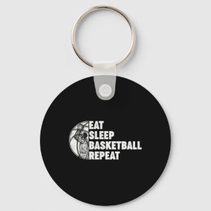 Eat Sleep Basketball Repeat Teens Girls Boys Kids  Key Ring