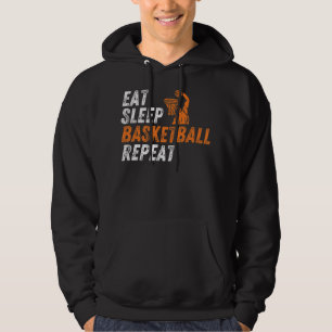 Eat Sleep Basketball Repeat Youth Basketball Boys Hoodie