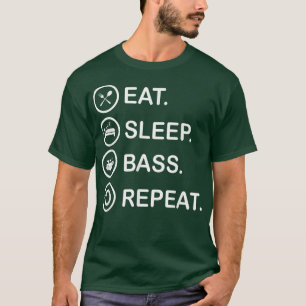Eat Sleep Bass Repeat Funny Bass Guitar 666 T-Shirt