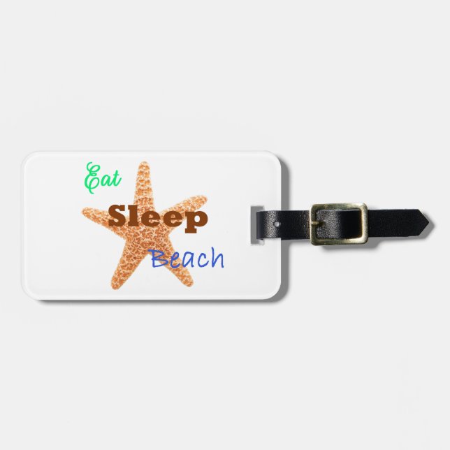 Eat Sleep Beach - Luggage Tag (Front Horizontal)