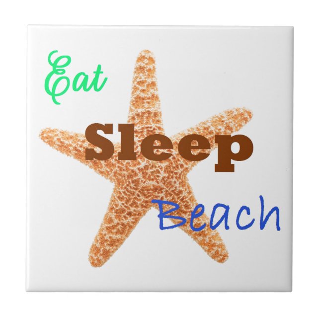 Eat Sleep Beach - Tile (Front)