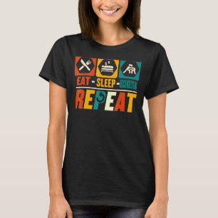 Eat Sleep Beach Wrestling Repeat   Wrestling Wrest T-Shirt