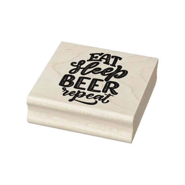 Eat Sleep Beer Repeat Rubber Stamp (Stamp)