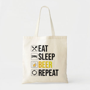 Eat Sleep Beer Repeat Tote Bag
