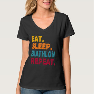 Eat Sleep Biathlon Repeat  Boys Men Women Sports P T-Shirt