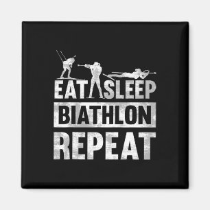 Eat Sleep Biathlon Repeat Motive For A Biathlete  Magnet