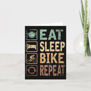 Eat Sleep Bike Repeat Bicycle  Card