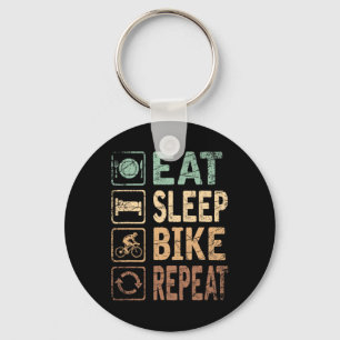 Eat Sleep Bike Repeat Bicycle Key Ring