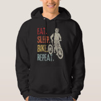 Eat Sleep Bike Repeat Retro Bike Mountain Biker