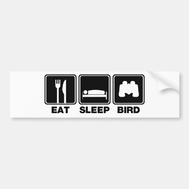 Eat Sleep Bird (bins) Bumper Sticker (Front)