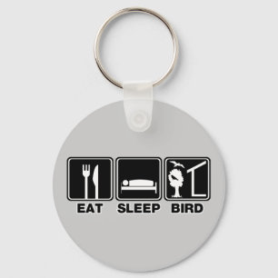 Eat Sleep Bird (blind) Key Ring