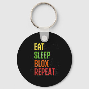 Eat Sleep Blox Repeat, Blox Gaming, Funny Blox Cos Key Ring