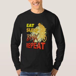 Eat Sleep Bmx Repeat Bicycle Bike Motocross T-Shirt